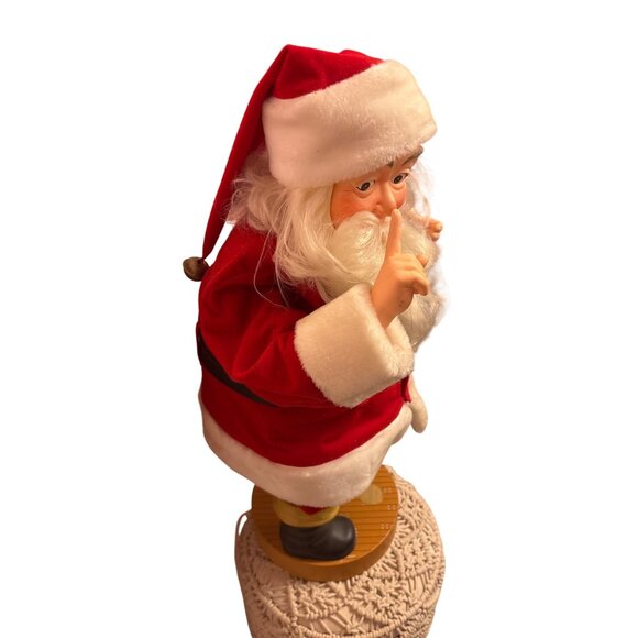 1991 Coca Cola Animated Santa Claus Christmas Decoration 24" Tall With Rotating - Picture 4 of 10